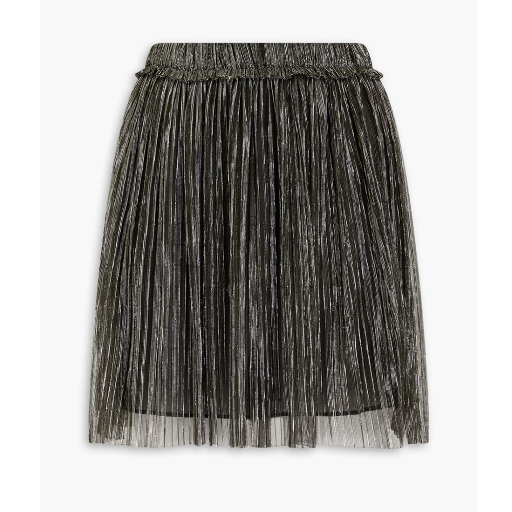 MARANT ÉTOILE
Benedicte pleated metallic stretch-knit mini skirt